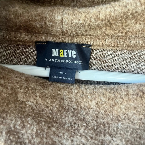 Maeve Anthropologie Tan Turtleneck Cowl Sweater Women’s Size Small - Picture 2 of 4